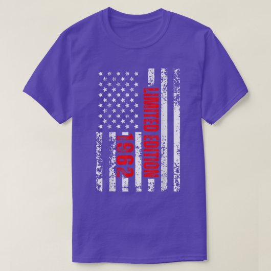 Limited Edition and Born in 1962, Patriotic Birthd Tシャツ (デザイン正面)