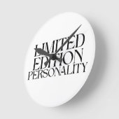 Limited Edition Personality Minimalist Typography ラウンド壁時計 (傾斜)