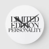 Limited Edition Personality Minimalist Typography ラウンド壁時計 (正面)