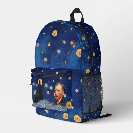 Limited Edition Van Gogh Starry Night Backpack プリントバックパック (裏面右端)