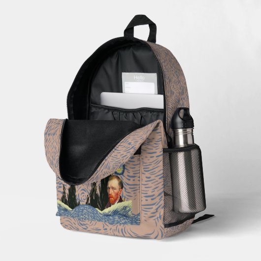Limited Edition Van Gogh Starry Night Backpack: Pe プリントバックパック (裏面右端 (見開き))