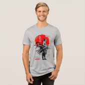 Limited Samurai Manga Legend Retro Unisex トライブレンドＴシャツ (正面全面)