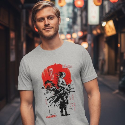 Limited Samurai Manga Legend Retro Unisex トライブレンドＴシャツ