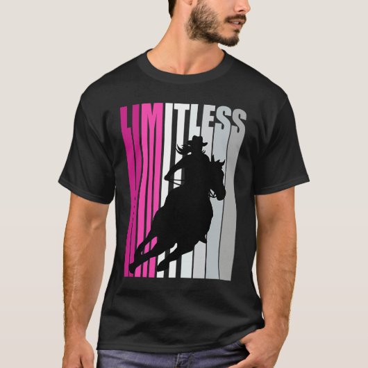 Limitless Cowgirl Girls Rodeo Western Southern Pin Tシャツ (正面)