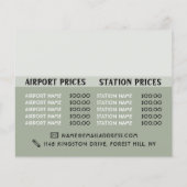 Limoタクシー料金表広告付き チラシ (裏面)