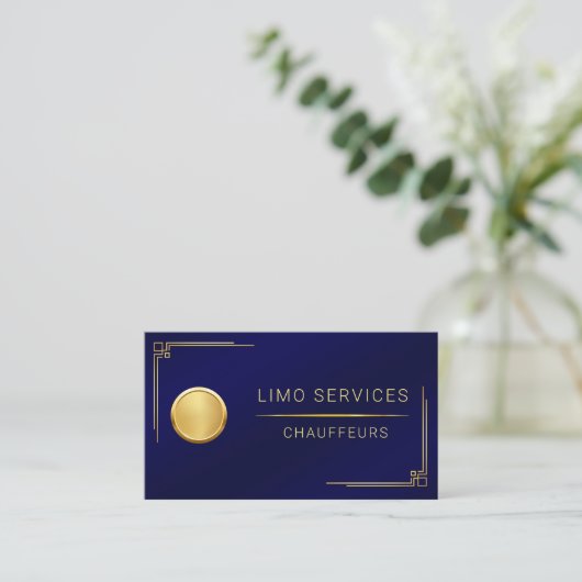 LimoドライバおよびショーフールサービスQRコード 名刺 (スタンド正面)