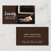 Limo Service Driver, Cab, Taxi Business Card 名刺 (正面/裏面)