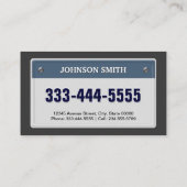 Limo & Taxiサービス – ライセンスカッコいいプレート 名刺 (裏面)