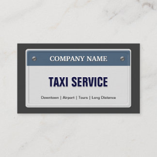 Limo & Taxiサービス – ライセンスカッコいいプレート 名刺