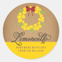 Limoncelloラベル、3インチラウンドレモンステッカー ラウンドシール