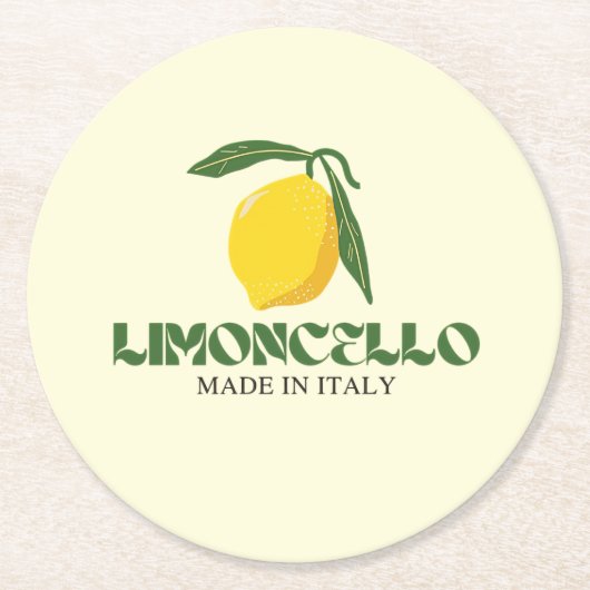 Limoncello ラウンドペーパーコースター (正面)