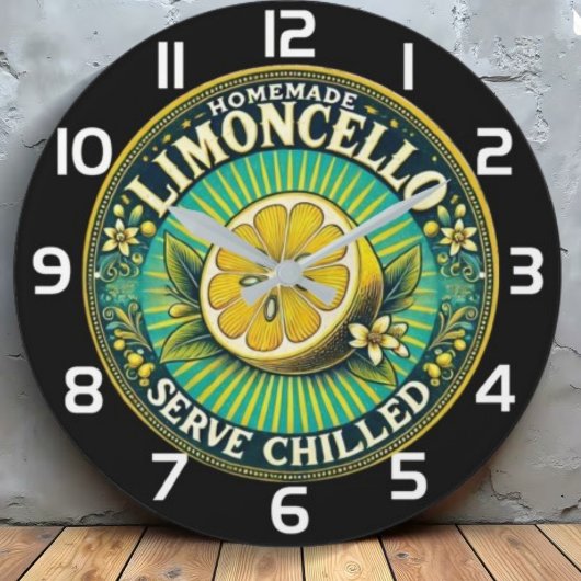 Limoncello Homemade Chilled rustic bar ラージ壁時計