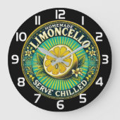 Limoncello Homemade Chilled rustic bar ラージ壁時計 (正面)