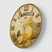 Limoncello Italian Lemon Cocktail Bar ラージ壁時計 (傾斜)