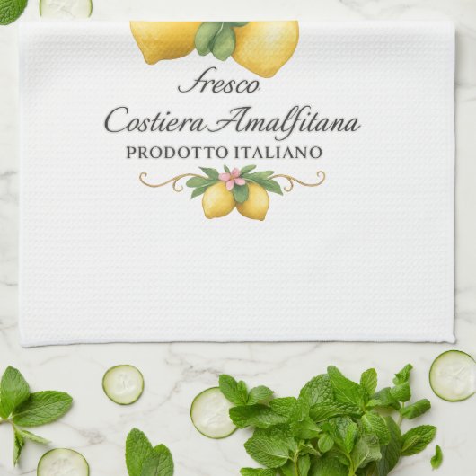 Limoncello Italy Amalfi Coast キッチンタオル (折り畳み)