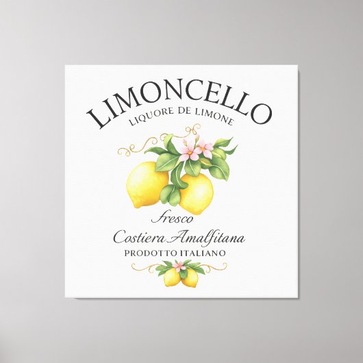 Limoncello Italy Amalfi Coast キャンバスプリント (正面)