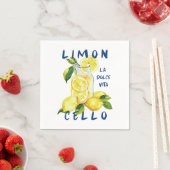 Limoncello Italy –La Dolce Vita Lemon Summer Party スタンダードカクテルナプキン (インサイチュ)