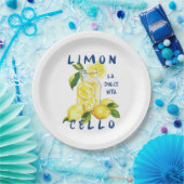 Limoncello Italy –La Dolce Vita Lemon Summer Party ペーパープレート (パーティー)