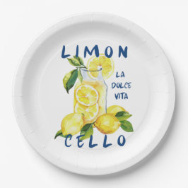 Limoncello Italy –La Dolce Vita Lemon Summer Party ペーパープレート