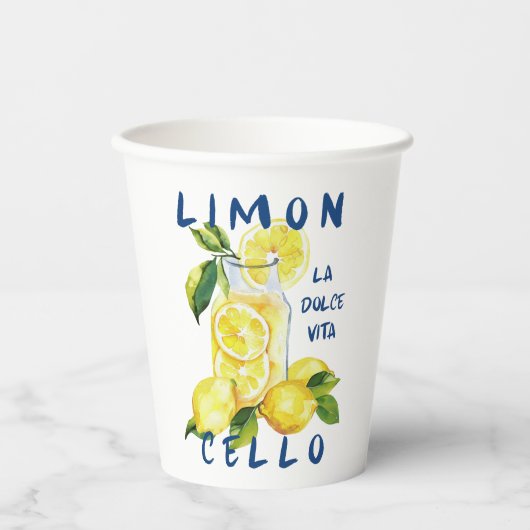 Limoncello Italy –La Dolce Vita Lemon Summer Party 紙コップ (正面)