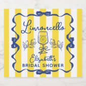 Limoncello La Dolce Vita Bridal Shower リキュールボトルラベル (シングルラベル)