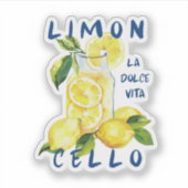 Limoncello La Dolce Vita Souvenir Italy Lover シール (正面)