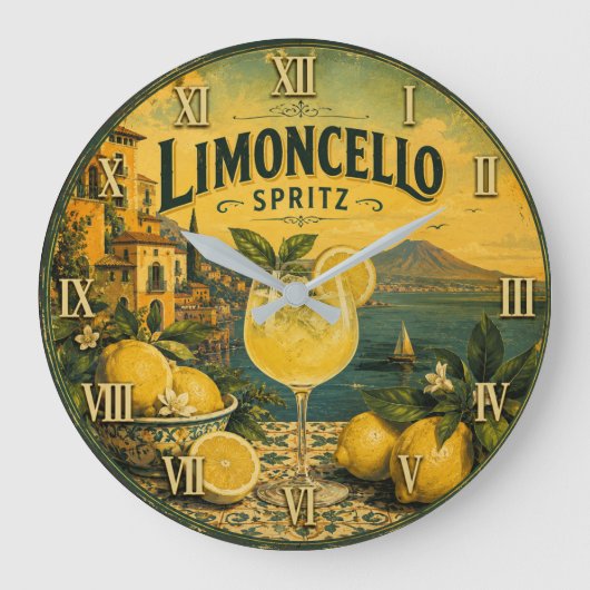 Limoncello Spritz ラージ壁時計 (正面)