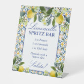 Limoncello Spritz Bar Italian lemon bridal shower 台座サイン (正面)