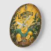 Limoncello Spritz Italian ラージ壁時計 (傾斜)