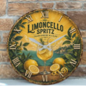 Limoncello Spritz Italian ラージ壁時計