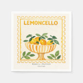 Limoncello Stamp | Italian Wedding Bar スタンダードカクテルナプキン (正面)