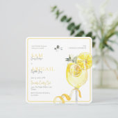 Limoncello Tropical Rehearsal Dinner Square 招待状 (スタンド正面)