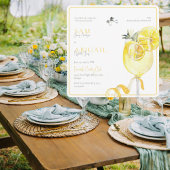 Limoncello Tropical Rehearsal Dinner Square 招待状