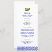 Limone I Lemon & Blueイタリアン Tileのメ結婚ニュー メニュー (正面/裏面)
