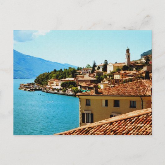 Limone Sul Garda Lake Gardaイタリアの写真絵画の ポストカード (正面)