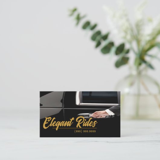 Limousines Car Services Driver Business Card 名刺 (スタンド正面)