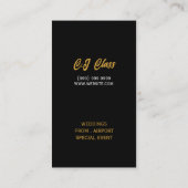 Limousines Car Services Driver Business Card 名刺 (裏面)