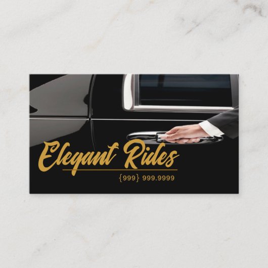 Limousines Car Services Driver Business Card 名刺 (正面)
