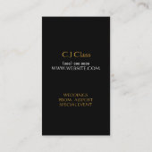 Limousines Limo Car Services Driver Business Card 名刺 (裏面)