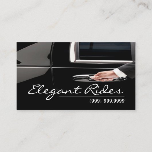 Limousines Limo Car Services Driver Business Card 名刺 (正面)