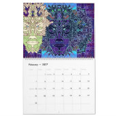 Lin Tarczynski's Maskyrinth Calendar for 2026 カレンダー (2月 2027)