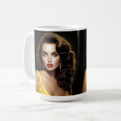 Lina – モすごいデルラテンアメリカ系女性! コーヒーマグカップ (正面左)