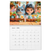 Lina & Her Cat – 3D Storybook Calendar 2026 カレンダー (3月 2026)