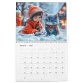Lina & Her Cat – 3D Storybook Calendar 2026 カレンダー (1月 2027)