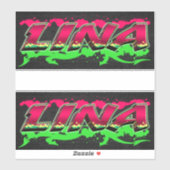 Lina Vorname Name Graffiti Aufkleber Sticker シール (シート)
