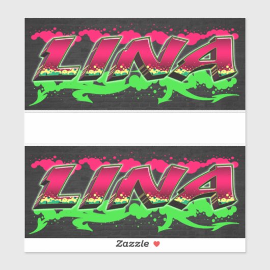 Lina Vorname Name Graffiti Aufkleber Sticker シール (シート)
