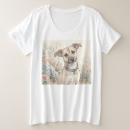 LinaPawStudioのかわいいペットラバーデザイン プラスサイズTシャツ