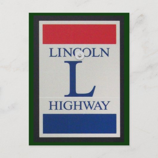 LiNcoln Highway Road Signはがき ポストカード (正面)