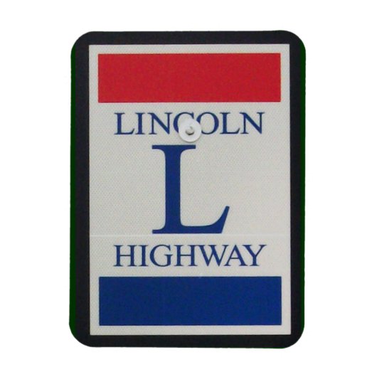 Lincoln Highway Road Sign マグネット (縦)