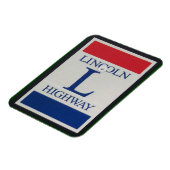 Lincoln Highway Road Sign マグネット (左側)